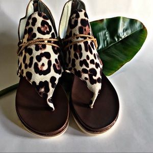 Animal print sandals